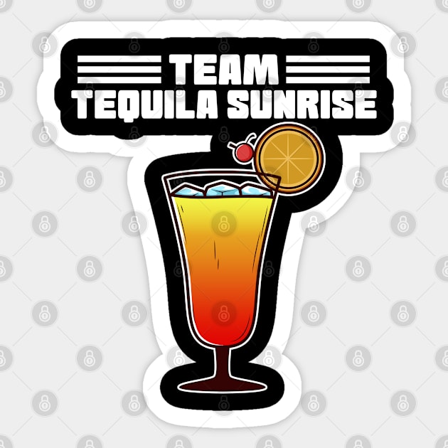 Cocktail Tequila Sunrise Funny Team Drink Sticker by CreativeBurnout